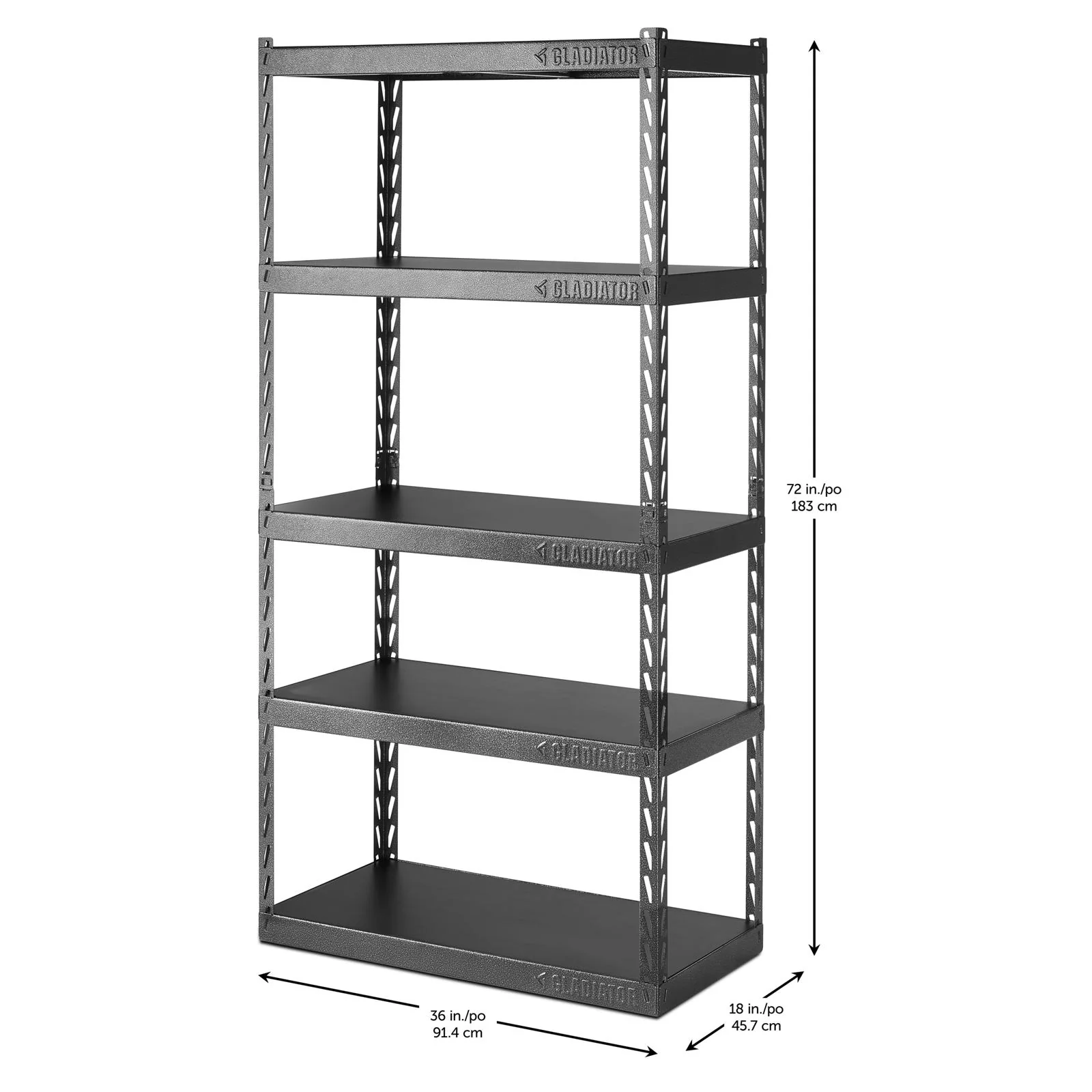 36" Wide EZ Connect Rack with Five 18" Deep Shelves - Image 4