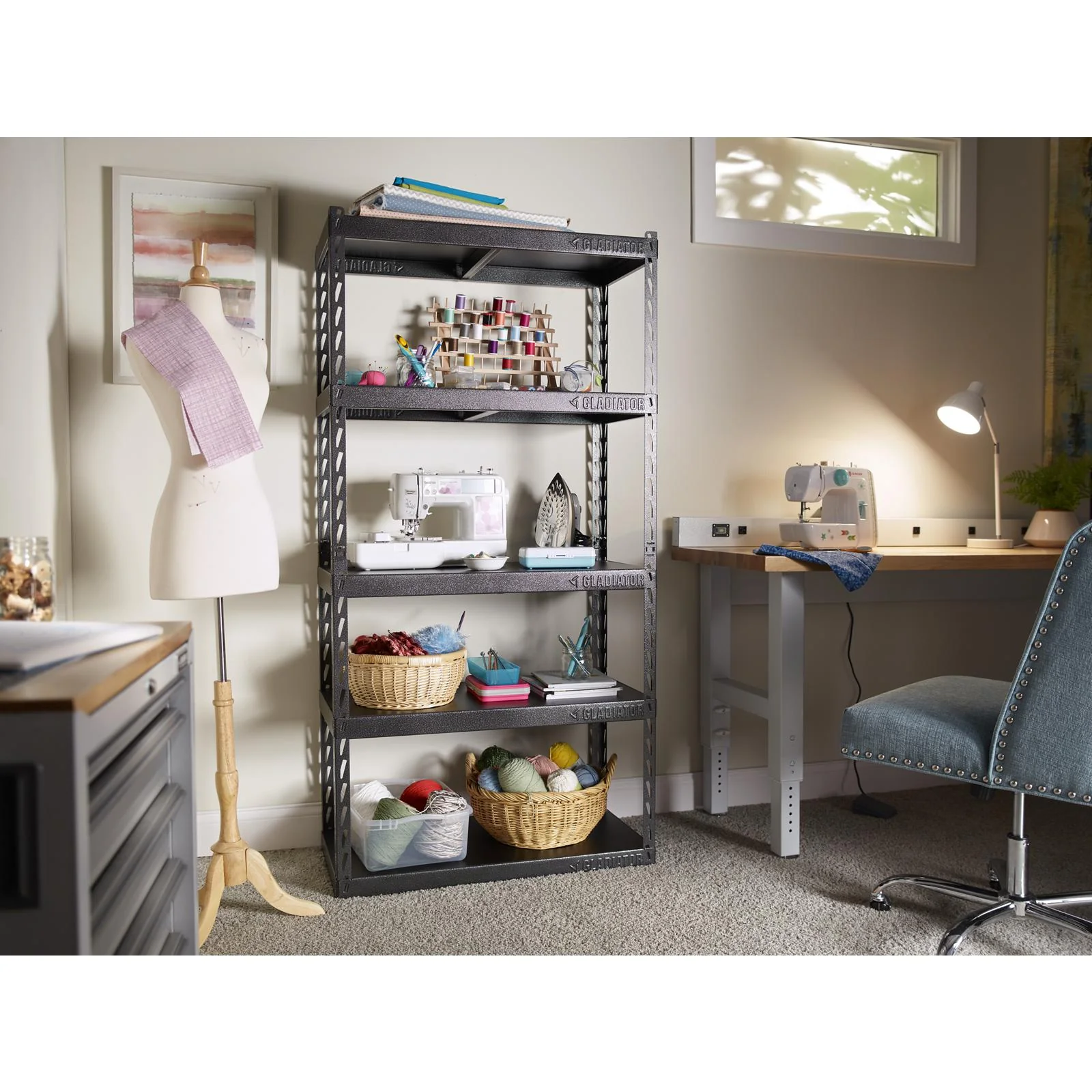 36" Wide EZ Connect Rack with Five 18" Deep Shelves - Image 6
