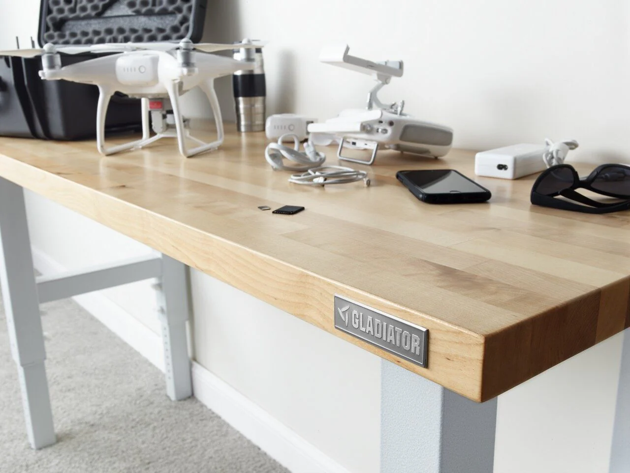 4' Adjustable Height Hardwood Workbench - Image 9