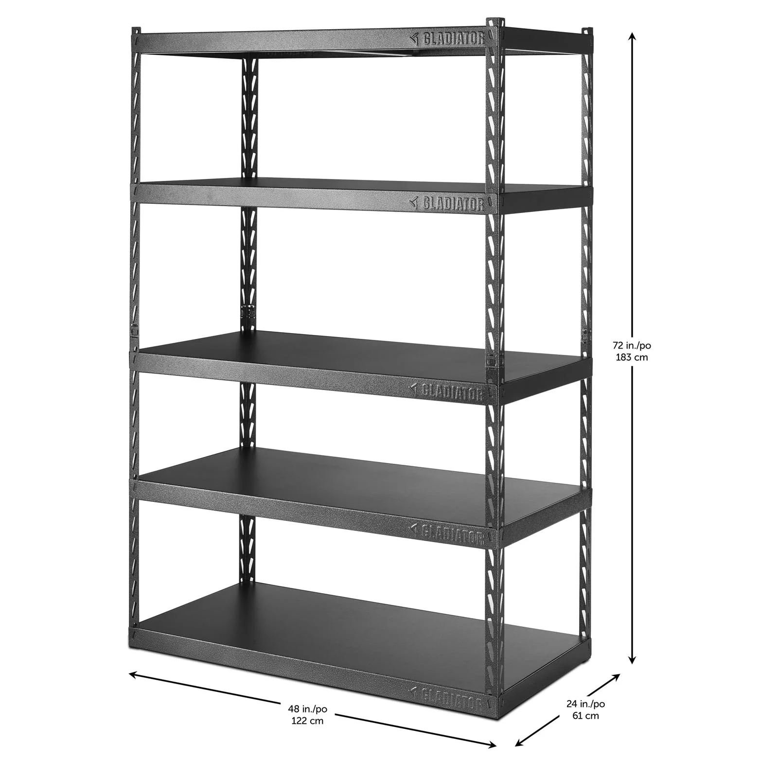 48" Wide EZ Connect Rack with Five 24" Deep Shelves - Image 4