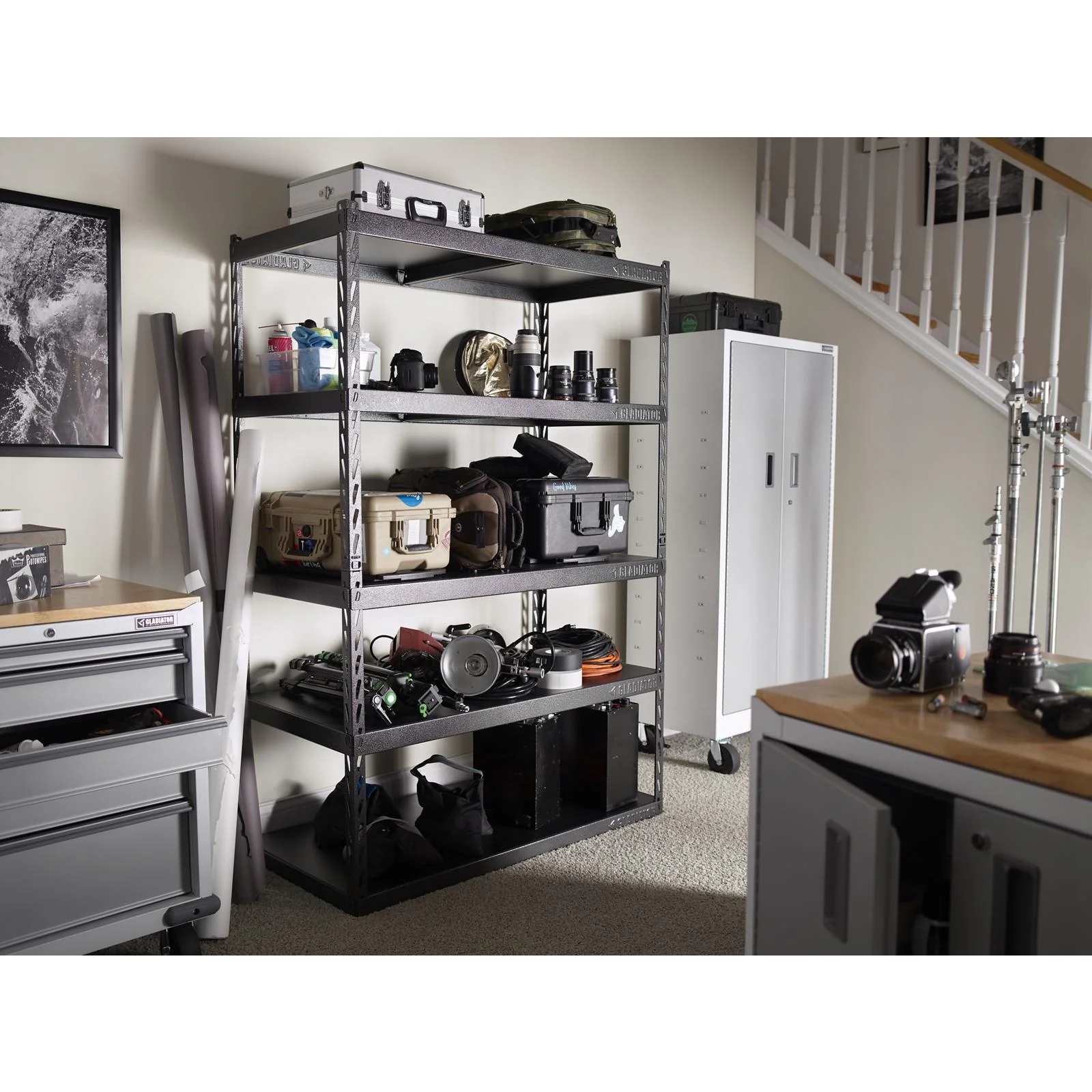 48" Wide EZ Connect Rack with Five 24" Deep Shelves - Image 6