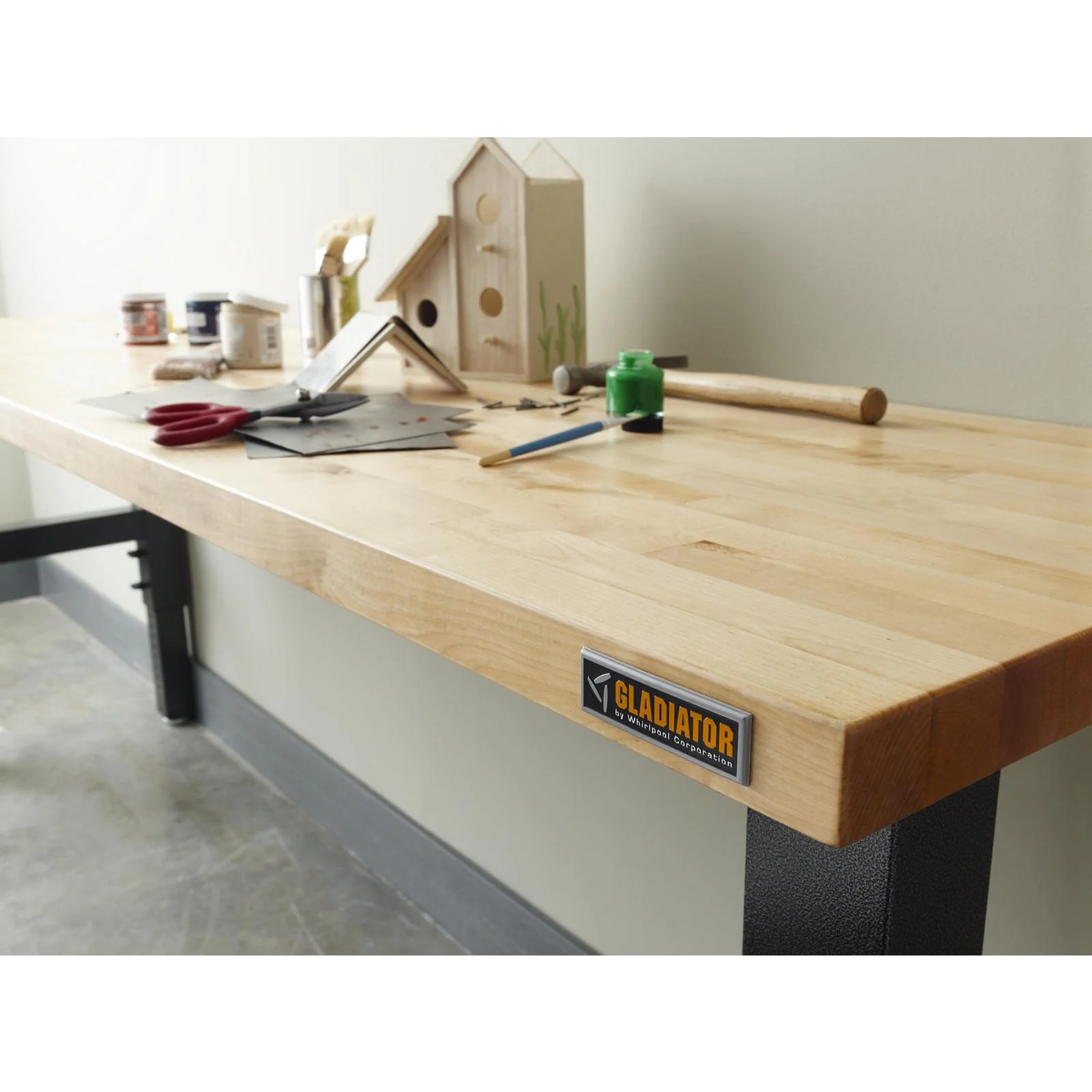 8' Adjustable Height Hardwood Workbench - Image 4