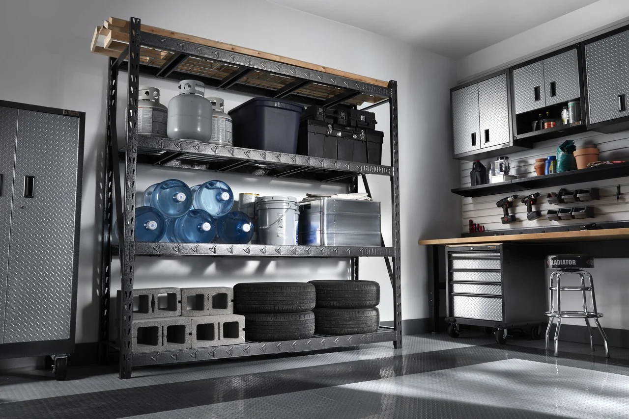 90" x 90" Heavy Duty Mega Rack with Four Adjustable Shelves - Image 4